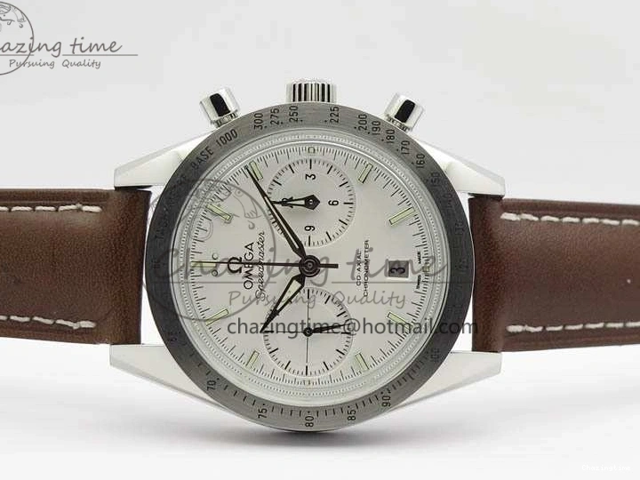 0429 Speedmaster ’57 Co-Axial OMF 1:1 Best Edition White Dial Silver Markers A9300 (Free Leather Strap) Efficient 8133